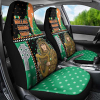 Ireland Christmas Car Seat Cover Wren Boy With Shamrock Xmas Tree - Wonder Print Shop