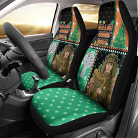 Ireland Christmas Car Seat Cover Wren Boy With Shamrock Xmas Tree - Wonder Print Shop