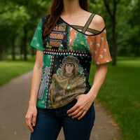 Ireland Christmas Cross Shoulder Shirt Wren Boy With Shamrock Xmas Tree - Wonder Print Shop