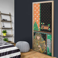 Ireland Christmas Door Cover Wren Boy With Shamrock Xmas Tree - Wonder Print Shop