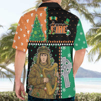 Ireland Christmas Hawaiian Shirt Wren Boy With Shamrock Xmas Tree - Wonder Print Shop