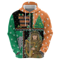 Ireland Christmas Hoodie Wren Boy With Shamrock Xmas Tree - Wonder Print Shop
