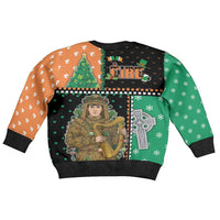 Ireland Christmas Kid Ugly Christmas Sweater Wren Boy With Shamrock Xmas Tree - Wonder Print Shop