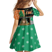 Ireland Christmas Kid Short Sleeve Dress Wren Boy With Shamrock Xmas Tree - Wonder Print Shop