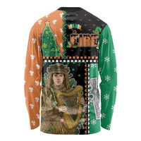 Ireland Christmas Long Sleeve Shirt Wren Boy With Shamrock Xmas Tree - Wonder Print Shop