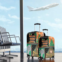 Ireland Christmas Luggage Cover Wren Boy With Shamrock Xmas Tree - Wonder Print Shop