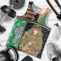 Ireland Christmas Men Tank Top Wren Boy With Shamrock Xmas Tree - Wonder Print Shop