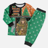 Ireland Christmas Pajama Set Wren Boy With Shamrock Xmas Tree - Wonder Print Shop