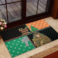 Ireland Christmas Rubber Doormat Wren Boy With Shamrock Xmas Tree - Wonder Print Shop