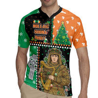 Ireland Christmas Rugby Jersey Wren Boy With Shamrock Xmas Tree - Wonder Print Shop