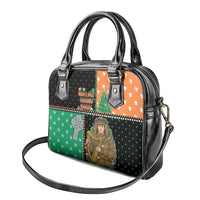 Ireland Christmas Shoulder Handbag Wren Boy With Shamrock Xmas Tree - Wonder Print Shop