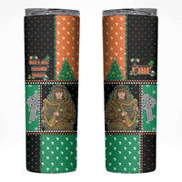 Ireland Christmas Skinny Tumbler Wren Boy With Shamrock Xmas Tree - Wonder Print Shop
