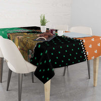 Ireland Christmas Tablecloth Wren Boy With Shamrock Xmas Tree - Wonder Print Shop