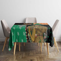 Ireland Christmas Tablecloth Wren Boy With Shamrock Xmas Tree - Wonder Print Shop