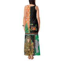 Ireland Christmas Tank Maxi Dress Wren Boy With Shamrock Xmas Tree - Wonder Print Shop