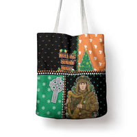 Ireland Christmas Tote Bag Wren Boy With Shamrock Xmas Tree - Wonder Print Shop