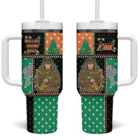Ireland Christmas Tumbler With Handle Wren Boy With Shamrock Xmas Tree - Wonder Print Shop