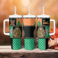 Ireland Christmas Tumbler With Handle Wren Boy With Shamrock Xmas Tree - Wonder Print Shop