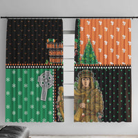 Ireland Christmas Window Curtain Wren Boy With Shamrock Xmas Tree - Wonder Print Shop