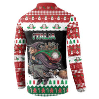 Italy Christmas Button Sweatshirt La Befana Buon Natale - Wonder Print Shop