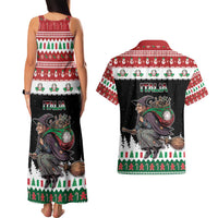 Italy Christmas Couples Matching Tank Maxi Dress and Hawaiian Shirt La Befana Buon Natale - Wonder Print Shop