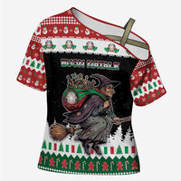 Italy Christmas Cross Shoulder Shirt La Befana Buon Natale - Wonder Print Shop