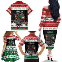 Italy Christmas Family Matching Off The Shoulder Long Sleeve Dress and Hawaiian Shirt La Befana Buon Natale - Wonder Print Shop