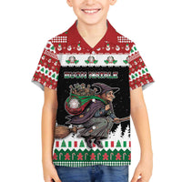 Italy Christmas Family Matching Off The Shoulder Long Sleeve Dress and Hawaiian Shirt La Befana Buon Natale - Wonder Print Shop