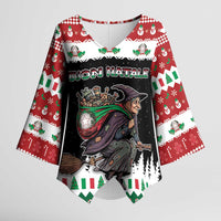 Italy Christmas Kimono Sleeve Blouse La Befana Buon Natale - Wonder Print Shop