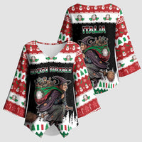 Italy Christmas Kimono Sleeve Blouse La Befana Buon Natale - Wonder Print Shop