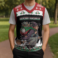 Italy Christmas Knitted V-Neck Vest La Befana Buon Natale - Wonder Print Shop