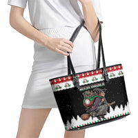 Italy Christmas Leather Tote Bag La Befana Buon Natale - Wonder Print Shop