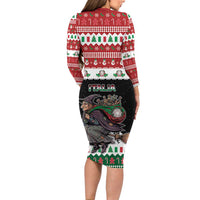 Italy Christmas Long Sleeve Bodycon Dress La Befana Buon Natale - Wonder Print Shop