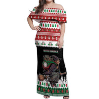 Italy Christmas Off Shoulder Maxi Dress La Befana Buon Natale - Wonder Print Shop