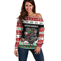 Italy Christmas Off Shoulder Sweater La Befana Buon Natale - Wonder Print Shop