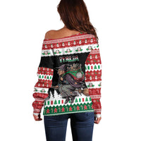 Italy Christmas Off Shoulder Sweater La Befana Buon Natale - Wonder Print Shop
