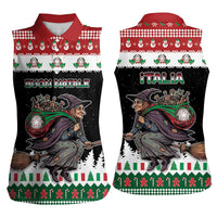 Italy Christmas Women Sleeveless Polo Shirt La Befana Buon Natale - Wonder Print Shop