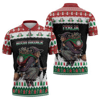 Italy Christmas Zipper Polo Shirt La Befana Buon Natale - Wonder Print Shop