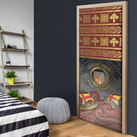 Danish Empire Door Cover Kalmar Union With Viking Patterns - Wonder Print Shop