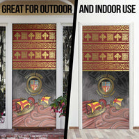 Danish Empire Door Cover Kalmar Union With Viking Patterns - Wonder Print Shop