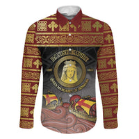 Danish Empire Family Matching Long Sleeve Bodycon Dress and Hawaiian Shirt Kalmar Union With Viking Patterns - Wonder Print Shop