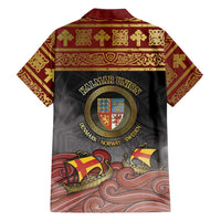 Danish Empire Family Matching Mermaid Dress and Hawaiian Shirt Kalmar Union With Viking Patterns - Wonder Print Shop