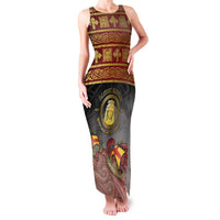 Danish Empire Family Matching Tank Maxi Dress and Hawaiian Shirt Kalmar Union With Viking Patterns - Wonder Print Shop