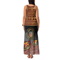Danish Empire Family Matching Tank Maxi Dress and Hawaiian Shirt Kalmar Union With Viking Patterns - Wonder Print Shop