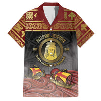 Danish Empire Hawaiian Shirt Kalmar Union With Viking Patterns - Wonder Print Shop