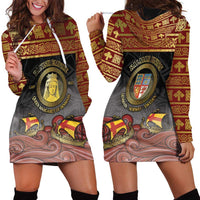 Danish Empire Hoodie Dress Kalmar Union With Viking Patterns - Wonder Print Shop