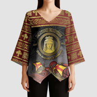 Danish Empire Kimono Sleeve Blouse Kalmar Union With Viking Patterns - Wonder Print Shop