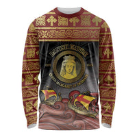 Danish Empire Long Sleeve Shirt Kalmar Union With Viking Patterns - Wonder Print Shop
