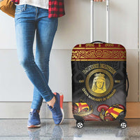 Danish Empire Luggage Cover Kalmar Union With Viking Patterns - Wonder Print Shop