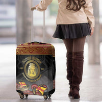 Danish Empire Luggage Cover Kalmar Union With Viking Patterns - Wonder Print Shop